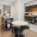 a kitchen with a dining table