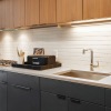 beautiful kitchen with wooden cabinets