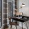 home work space in living room