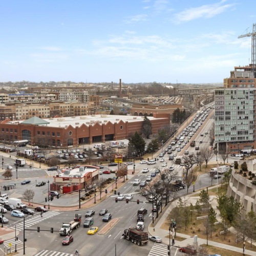 a city with many buildings
